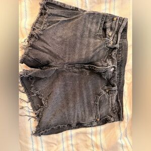 American Eagle Outfitters Black Denim Shorts with Branded Tag